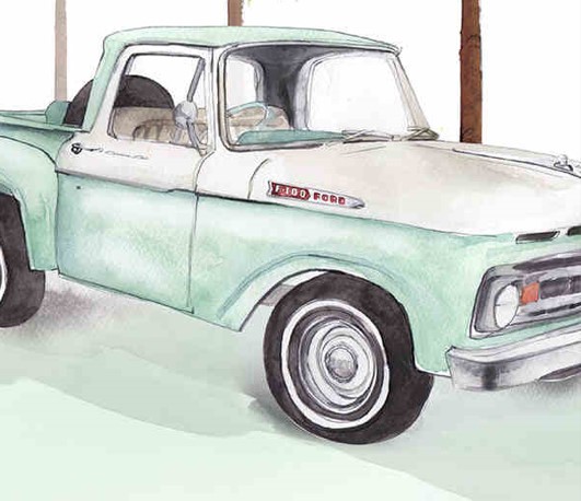 Vintage truck illustration